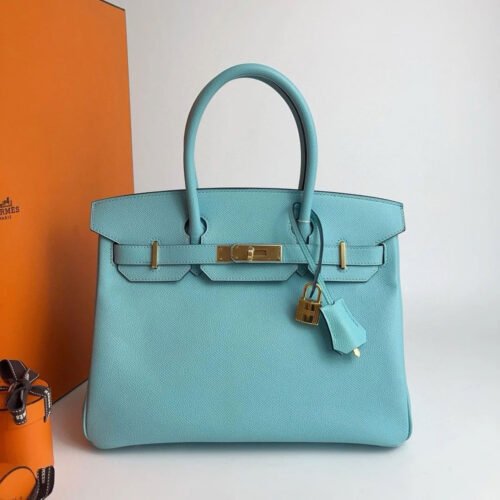 Hermès Birkin 藍綠色皮革手袋
