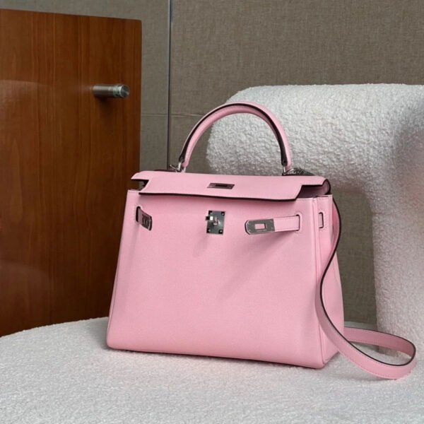 Hermès Kelly 粉紅色皮革手袋