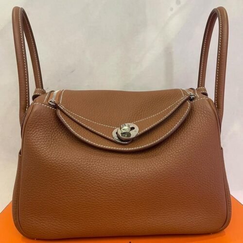 Hermès Lindy 啡色皮革手袋