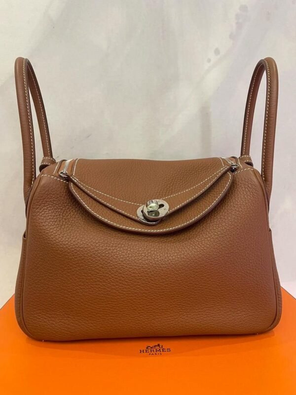 Hermès Lindy 啡色皮革手袋