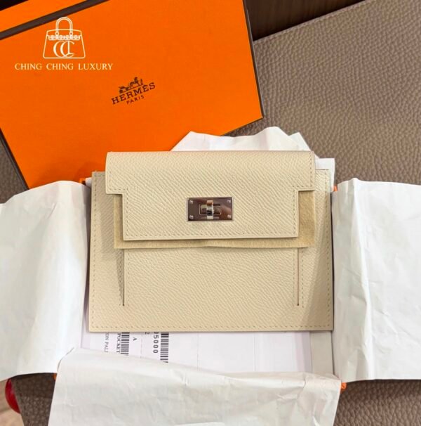 🌈Kelly Pocket卡包🧡12奶油白銀扣🧡