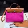 (可預訂) 🌟 SOLD 🌈Herbag 31💗木蘭粉拼淺褐色銀扣💗