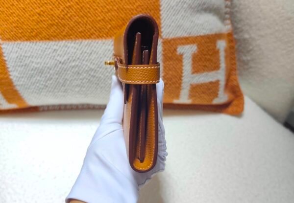 (Hold)🌈Hermes🧡門市現貨🧡Kelly Wallet🌈金棕金扣