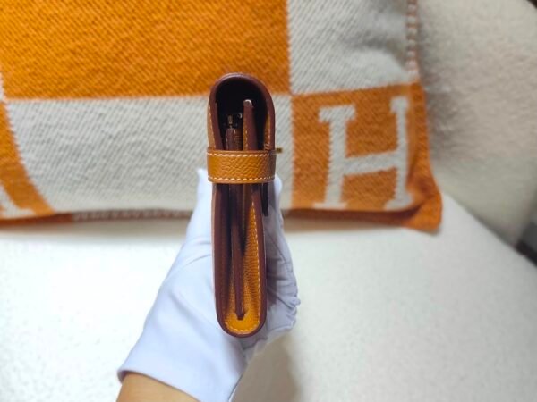 (Hold)🌈Hermes🧡門市現貨🧡Kelly Wallet🌈金棕金扣