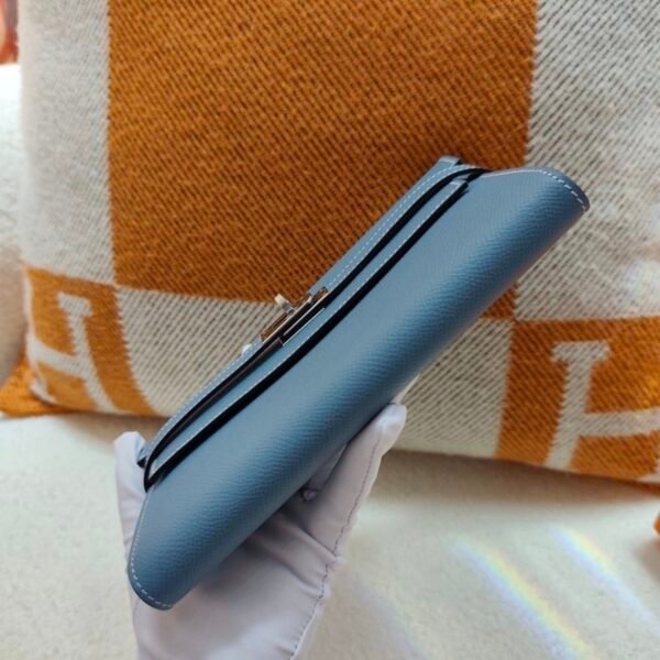 🌈Hermes🩵門市現貨🩵Kelly Wallet長銀包🌈全新🌟牛仔藍銀扣