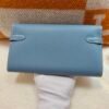 🌈Hermes🩵門市現貨🩵Kelly Wallet長銀包🌈全新🌟牛仔藍銀扣