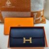 🌈Hermes💙門市現貨💙Constance Wallet長銀包💙76靛藍色金扣💙送Entrupy鑒定💙