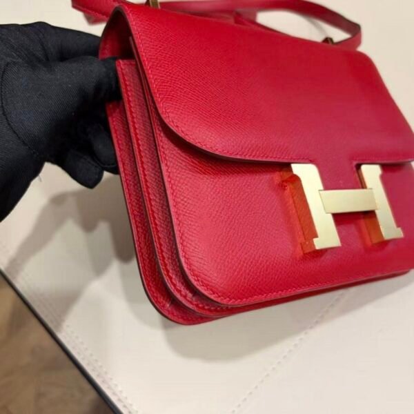 🌈Hermes❤️Mini Constance 19❤️Q5國旗紅金扣