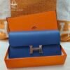 🌈Hermes💙門市現貨🌈全新🌟Constance Wallet長銀包💙R2瑪瑙藍銀扣💙