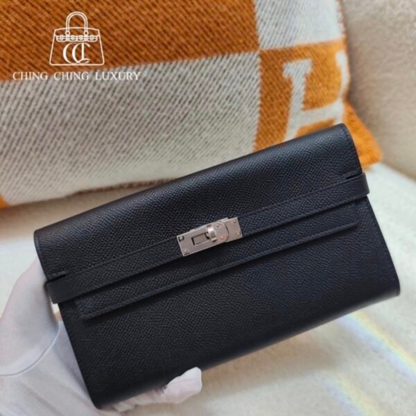 🌈門市現貨🌈Kelly Wallet長銀包🧡黑色銀扣🧡