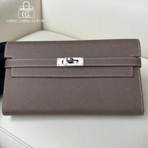 🧡Kelly Wallet 長銀包🧡大象灰銀扣🧡